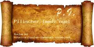 Pilischer Immánuel névjegykártya